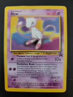 Pokemon Mew Black Star Promo 1999 Card & First Pokemon Movie Mewtwo Promo Card - Image 1