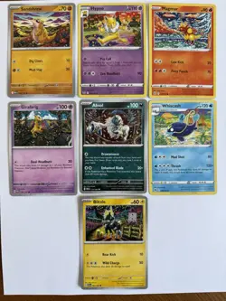 Pokemon Shinji Kanda Illustration Set 7 Cards No Doubles No Holos Mint TCG - Image 1