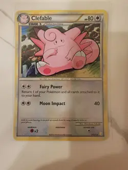 Pokemon card TCG Clefable Heart Gold Soul Silver 3/123 VINTAGE Holo Rare - LP/NM - Image 1