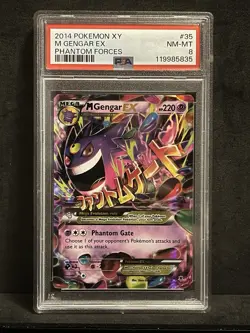 Phantom Forces M Gengar EX Holo Rare Pokemon Card 35/119 2014 TCG Psa 8 - Image 1