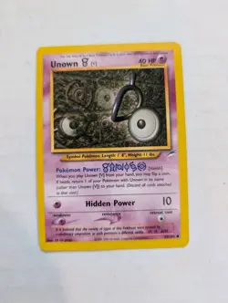 Unown V 89/105 Neo Destiny Common Vintage Pokemon Card Unknown [V] NM/MT Pokemon - Image 1