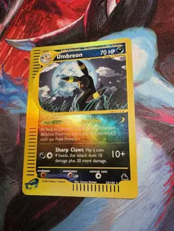 Pokemon skyridge Umbreon Stage 1 reverse Holo Card 32/144 2003 Nintendo TCG - Image 1
