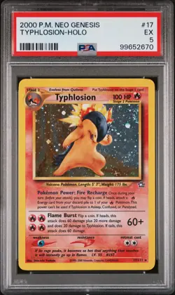 PSA 5 Typhlosion 17/111 Neo Genesis Holo 2000 Pokemon Low Pop Rare - Image 1
