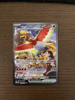 Pokemon TCG Ethan's Ho-Oh EX SIR 230/182 Destined Rivals NM Special Illustration - Image 1