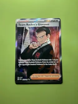 Pokemon TCG Team Rocket's Giovanni Trainer Holo 225/182 Sv10: Destined Rivals - Image 1