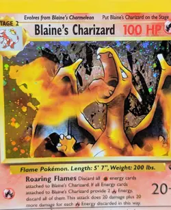 Blaine's Charizard Gym Challenge 002/132 Holo with Energy Error Pokemon - Image 4