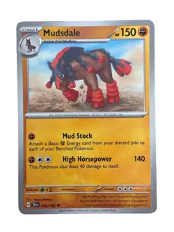 New: 2024 Pokemon TCG Mudsdale 092 Sv05: Temporal Forces Regular Uncommon - Image 1