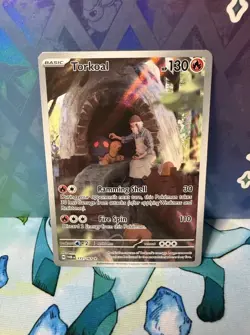 Pokemon TCG Torkoal 172/167 Twilight Masquerade Illustration Rare Near Mint - Image 1