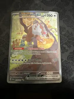 Pokemon TCG Bloodmoon Ursaluna ex 216/167 Ultra Rare Twilight Masquerade - Image 1