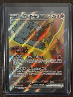 Pokemon TCG Team Rockets Moltres EX 208/182 Ultra Rare Destined Rivals Stamp - Image 1