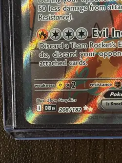 Pokemon TCG Team Rockets Moltres EX 208/182 Ultra Rare Destined Rivals Stamp - Image 5