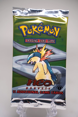 2000 WOTC Pokemon 1st Edition Neo Genesis Booster Pack Typhlosion Art Vintage - Image 1