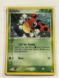 Pokemon TCG Ledyba Team Rocket Returns Stamped Reverse Holo 64/109 - Image 1