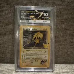 Rocket's Zapdos 15/132 Holo Celebrations Classic Collection Pokemon TCG ACE 10 - Image 1