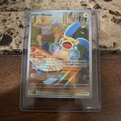 Pokemon Minun 194/182 SV04 Paradox Rift Illustration Rare Holo 70 HP - Image 1