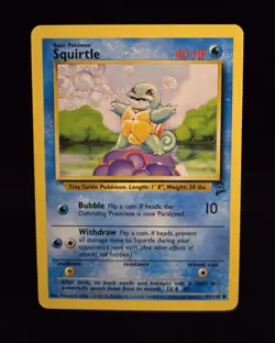 Pokemon TCG - SQUIRTLE - 93/130 - UNLIMITED - BASE SET 2 (2000) - WOTC - LP/NM - Image 1
