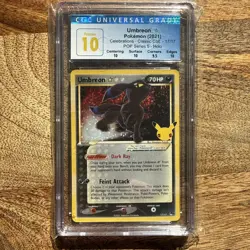 CGC PRISTINE 10 Umbreon Gold Star Celebrations Classic Collection Pokemon 17/17 - Image 1