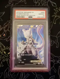 Pokemon 2015 Japanese PSA 10 Mewtwo EX XY Blue Shock 062/059 1st Edition - Image 1