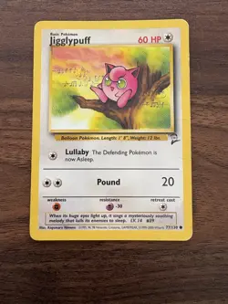 Pokemon Base Set 2 TCG Jigglypuff 54/64 Jungle Regular LP - Image 1