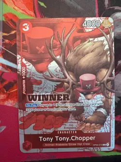 Tony Tony Chopper RARE WINNER CHAMPIONSHIP ALT ART OP04-010 ONE PIECE TCG - Image 1