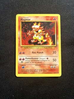 Magmar Base Set 36/102 1999 Vintage Pokemon Card - LP - Image 1