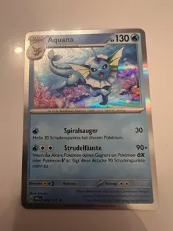 Aquana Vaporeon Prismatische Entwicklungen Pokemon Card 22/131 Holo Rare Eevee - Image 1