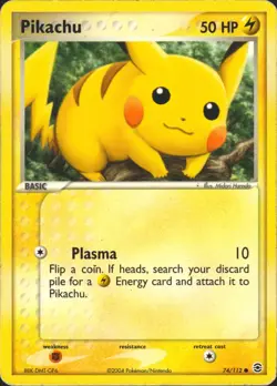 Pikachu 74/112 Common FireRed & LeafGreen Pokemon Card LP - Image 1
