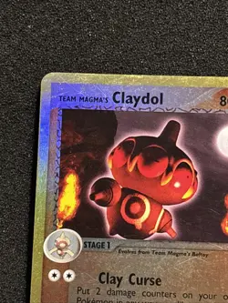 Team Magma’s Claydol 33/95 EX vs Team Aqua Reverse Holo Pokemon Card LP - Image 2