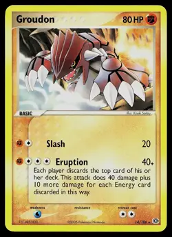 Pokemon Card - Groudon Emerald 14/106 Rare Non-Holo - Image 1