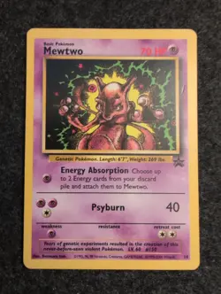 Pokemon TCG Mewtwo Black Star Movie Promo Card 14 WOTC - Image 1
