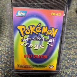 Dratini E10 of 12 - BLUE LOGO - NON-HOLO - SERIES 1 - TOPPS Pokemon Card - Image 2