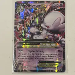 Pokemon M Mega Mewtwo EX Ultra Rare Holo TCG Card 64/162 XY Breakthrough LP / NM - Image 1