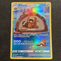 Bibarel GG25/GG70 Crown Zenith Galarian Gallery Ultra Rare Holo Pokemon Card NM - Image 1