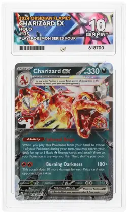 ACE 10 Charizard EX 125/197 Prize Pack Series 4 OF Holo Pokemon Card - Gem Mint - Image 1