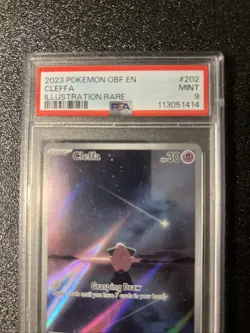 Pokemon TCG Cleffa Full Art Holo Card Obsidian Flames Illustration Rare 202/197 - Image 2