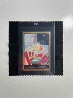One Piece Don Card Sanji PRB-02 with Gold Frame the Best Vol. 2 - Image 1