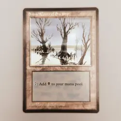 Snow-Covered Swamp Moderately Played English Ice Age MTG Magic The Gathering MP - Image 1