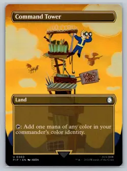 MTG Fallout Borderless #360 Command Tower Uncommon Land - Image 1