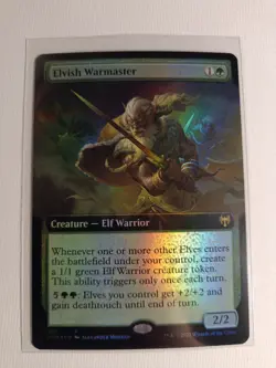 Elvish Warmaster (Extended Art) Kaldheim Foil - Image 1