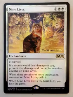 1x Nine Lives Prerelease FOIL Core Set 2021 M21 MTG Magic the Gathering NM - Image 1