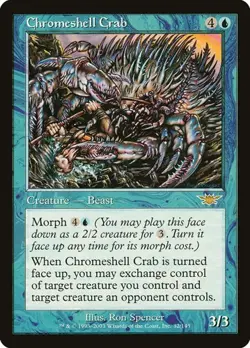 Chromeshell Crab - Foil Legions MP MTG - Image 1