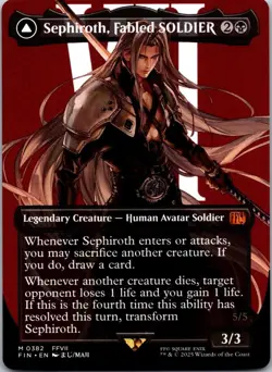Sephiroth, Fabled SOLDIER (Borderless) 382 FINAL FANTASY NM MTG - Image 1