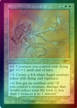 MTG Retro Foil Serra the Benevolent Secret Lair Promo - Image 1