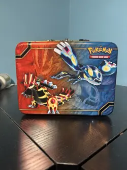 Pokemon 2014 TCG Premium Collector Chest Lunchbox Tin Kyogre Groudon - Image 1