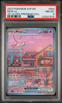 2023 POKEMON SVP PROMO 151 ULTRA-PREMIUM COLLECTION #053 MEW EX PSA 8 - Image 1