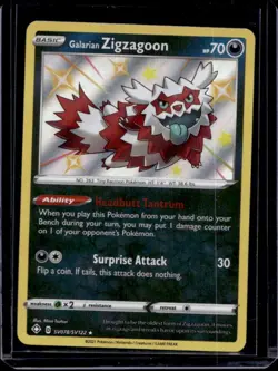 2021 Pokemon SWSH Shining Fates Galarian Zigzagoon Shiny Vault #SV078/SV122 - Image 1