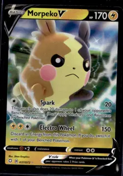 2021 Pokemon SWSH Shining Fates Morpeko V #037/072 - Image 1