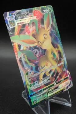 Korean Pokemon Eevee Heroes Leafeon VMAX 003/069 US SELLER Near Mint NM ++ Korea - Image 2