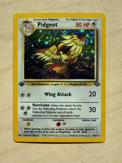 Pokemon TCG 1st Edition Pidgeot Jungle 8/64 Holo Rare LP - Image 1
