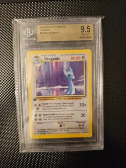 1st Edition German Dragonair 18/102 Dragonir Rare Pokemon Card Base Set - Image 1